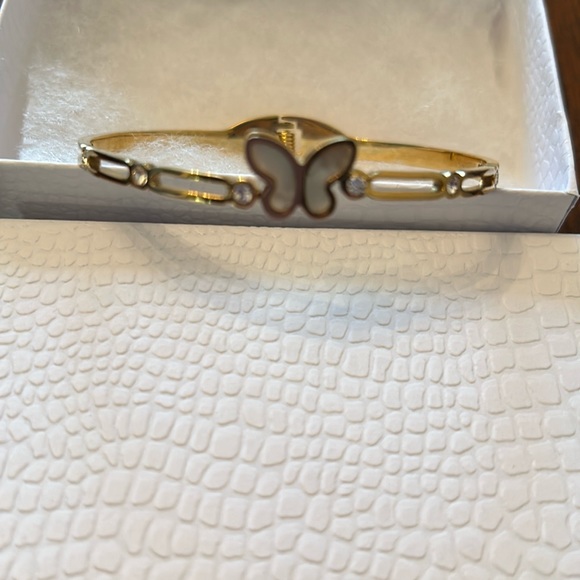 Jewelry - Stainless steel butterfly bracelet, hinged bangle New